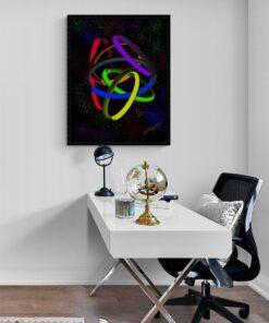 Canvas Print, Farbenfrohe Achterbahn, by Newhardstyleart®