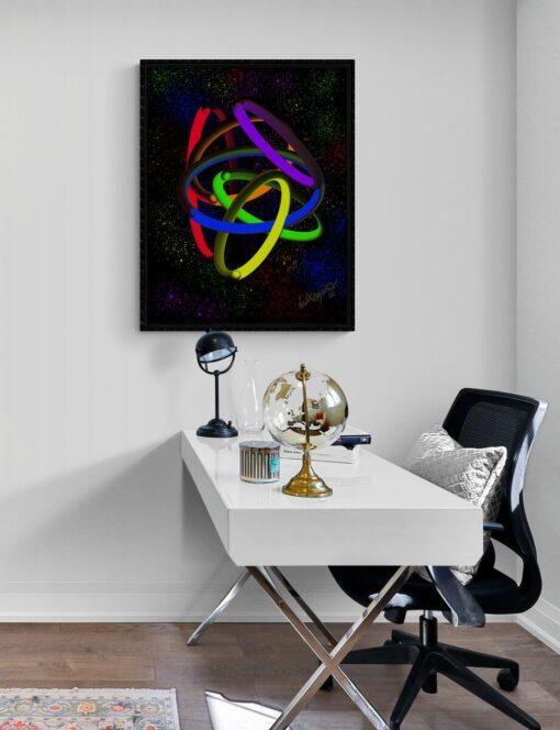 Canvas Print, Farbenfrohe Achterbahn, by Newhardstyleart®
